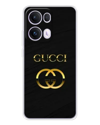 Чехол для OPPO Reno 13 Pro 5G с картинкой «Золотой логотип Gucci»