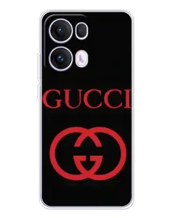 Чехол для OPPO Reno 13 Pro 5G с картинкой «Gucci — красный логотип»