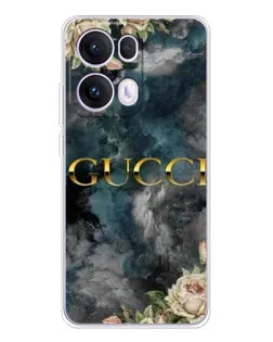Чехол для OPPO Reno 13 Pro 5G с картинкой «Абстрактные цветы Gucci»
