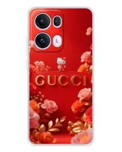 Чехол для OPPO Reno 13 Pro 5G с картинкой «Gucci — золотой сад»