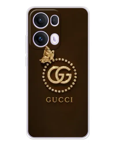 Чехол для OPPO Reno 13 Pro 5G с картинкой «Gucci — золотая бабочка»