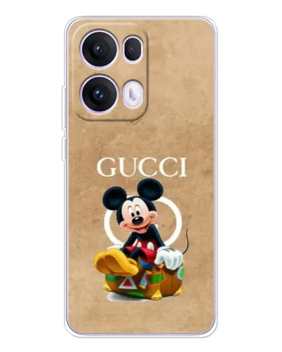 Чехол для OPPO Reno 13 Pro 5G с картинкой «Микки Маус Gucci — крафт»