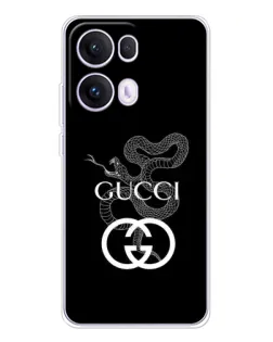 Чехол для OPPO Reno 13 Pro 5G с картинкой «Gucci — серебряная змея»