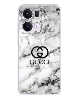 Чехол для OPPO Reno 13 Pro 5G с картинкой «Gucci — мраморный шик»