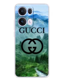 Чехол для OPPO Reno 13 Pro 5G с картинкой «Gucci — горный пейзаж»