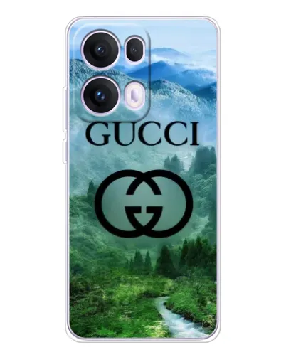 Чехол для OPPO Reno 13 Pro 5G с картинкой «Gucci — горный пейзаж»