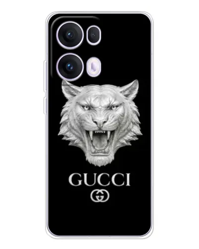 Чехол для OPPO Reno 13 Pro 5G с картинкой «Gucci — серебряный лев» Чехол для OPPO Reno 13 Pro 5G с картинкой «Gucci — серебряный лев»