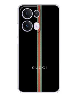 Чехол для OPPO Reno 13 Pro 5G с картинкой «Gucci — строгая линия»