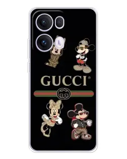 Чехол для OPPO Reno 13 Pro 5G с картинкой «Gucci — герои Disney и монограмма»