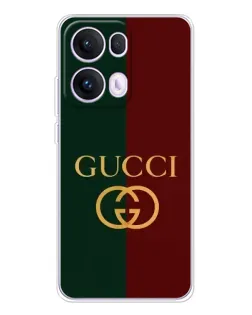 Чехол для OPPO Reno 13 Pro 5G с картинкой «Gucci — темно-зеленый градиент»