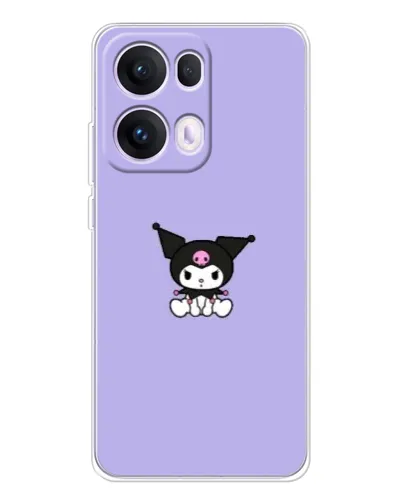Чехол для OPPO Reno 13 Pro 5G с картинкой «Kuromi — фиолетовый минимализм»