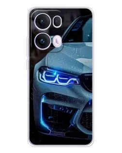 Чохол для OPPO Reno 13 Pro 5G з картинкою «Погляд BMW з синіми фарами» Чохол для OPPO Reno 13 Pro 5G з картинкою «Погляд BMW з синіми фарами»