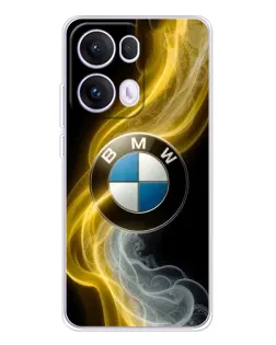 Чехол для OPPO Reno 13 Pro 5G с картинкой «Золотистый дым BMW» Чехол для OPPO Reno 13 Pro 5G с картинкой «Золотистый дым BMW»