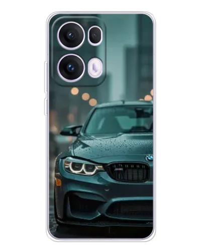 Чехол для OPPO Reno 13 Pro 5G с картинкой «BMW в огнях города»