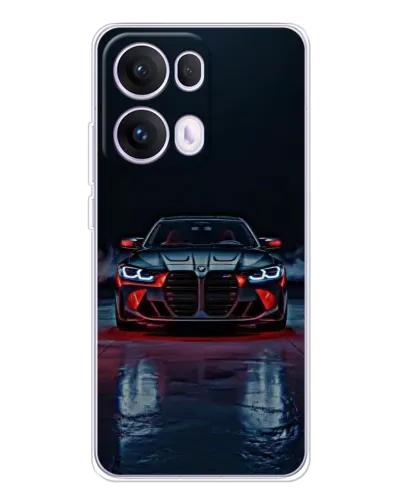 Чехол для OPPO Reno 13 Pro 5G с картинкой «BMW на мокрой дороге»