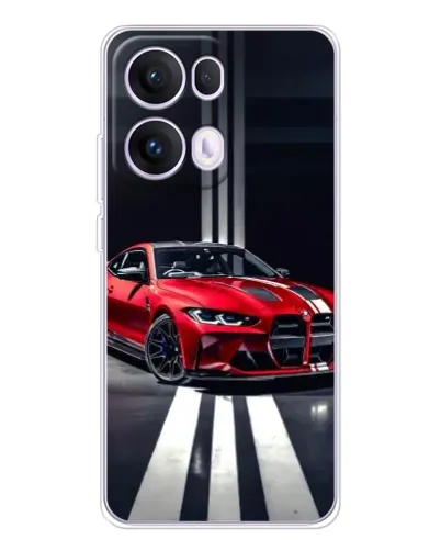 Чехол для OPPO Reno 13 Pro 5G с картинкой «Красная BMW на дороге»