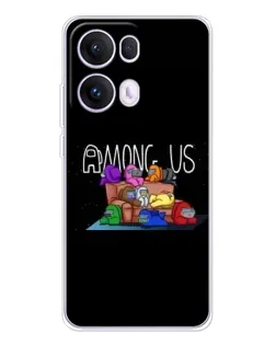 Чехол для OPPO Reno 13 Pro 5G с картинкой «Логотип Among Us»
