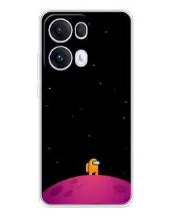 Чехол для OPPO Reno 13 Pro 5G с картинкой «Одинокий герой на планете»