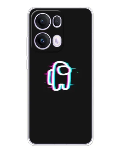 Чехол для OPPO Reno 13 Pro 5G с картинкой «Among Us неон» Чехол для OPPO Reno 13 Pro 5G с картинкой «Among Us неон»