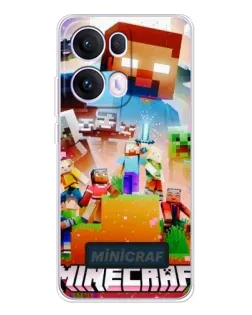 Чехол для OPPO Reno 13 Pro 5G с картинкой «Minecraft герои игры»
