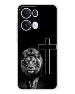 Чехол для OPPO Reno 13 Pro 5G с картинкой «Лев и Крест»