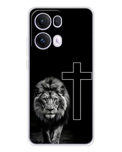 Чехол для OPPO Reno 13 Pro 5G с картинкой «Лев и Крест» Чехол для OPPO Reno 13 Pro 5G с картинкой «Лев и Крест»