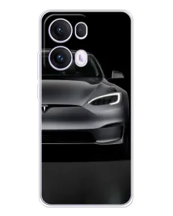Чехол для OPPO Reno 13 Pro 5G с картинкой «Tesla Model S Look»