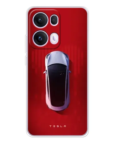 Чехол для OPPO Reno 13 Pro 5G с картинкой «Tesla Top View»