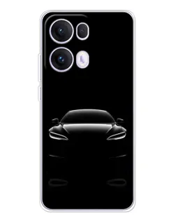 Чехол для OPPO Reno 13 Pro 5G с картинкой «Силуэт Tesla Night»