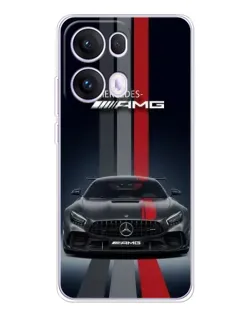 Чехол для OPPO Reno 13 Pro 5G с картинкой «Mercedes — белый карбон»