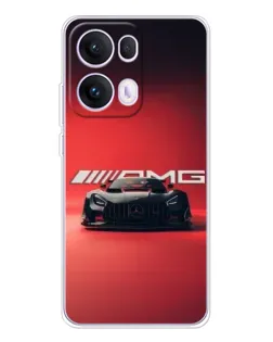 Чехол для OPPO Reno 13 Pro 5G с картинкой «Mercedes AMG — красная линия»