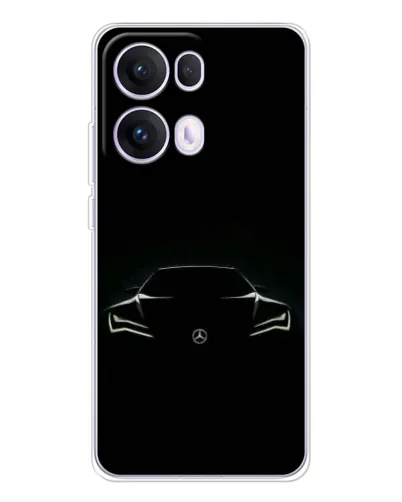 Чехол для OPPO Reno 13 Pro 5G с картинкой «Mercedes — силуэт авто» Чехол для OPPO Reno 13 Pro 5G с картинкой «Mercedes — силуэт авто»