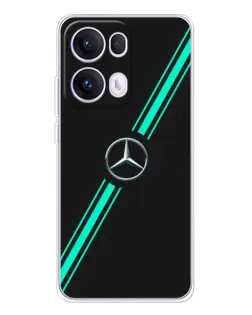 Чехол для OPPO Reno 13 Pro 5G с картинкой «Спортивные линии Mercedes» Чехол для OPPO Reno 13 Pro 5G с картинкой «Спортивные линии Mercedes»
