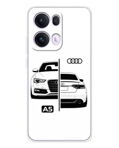 Чехол для OPPO Reno 13 Pro 5G с картинкой «Audi — контрастный дизайн»