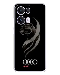 Чехол для OPPO Reno 13 Pro 5G с картинкой «Графика — пантера и Audi» Чехол для OPPO Reno 13 Pro 5G с картинкой «Графика — пантера и Audi»