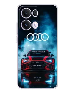 Чехол для OPPO Reno 13 Pro 5G с картинкой «Audi Sport — неон» Чехол для OPPO Reno 13 Pro 5G с картинкой «Audi Sport — неон»