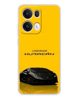 Чехол для OPPO Reno 13 Pro 5G с картинкой «Lamborghini Huracan черный»