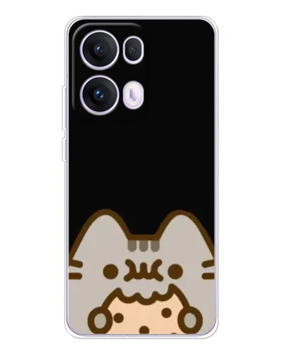 Чехол для OPPO Reno 13 Pro 5G с картинкой «Пушин на черном»
