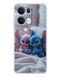 Чехол для OPPO Reno 13 Pro 5G с картинкой «Плюшевые Стич Ангел» Чехол для OPPO Reno 13 Pro 5G с картинкой «Плюшевые Стич Ангел»