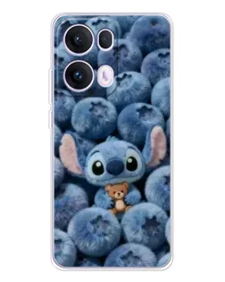 Чехол для OPPO Reno 13 Pro 5G с картинкой «Стич и голубика» Чехол для OPPO Reno 13 Pro 5G с картинкой «Стич и голубика»