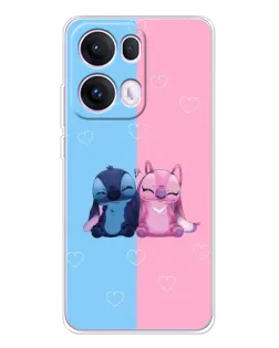 Чехол для OPPO Reno 13 Pro 5G с картинкой «Stitch и Angel Love» Чехол для OPPO Reno 13 Pro 5G с картинкой «Stitch и Angel Love»