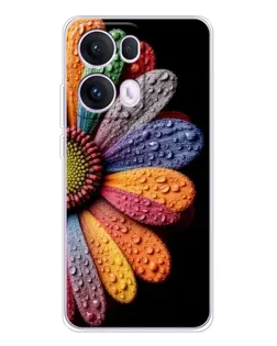 Чехол для OPPO Reno 13 Pro 5G с картинкой «Радужный цветок» Чехол для OPPO Reno 13 Pro 5G с картинкой «Радужный цветок»