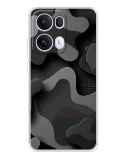 Чехол для OPPO Reno 13 Pro 5G с картинкой «Темный абстрактный камуфляж»