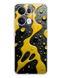 Чехол для OPPO Reno 13 Pro 5G с картинкой «Жидкое желтое золото»