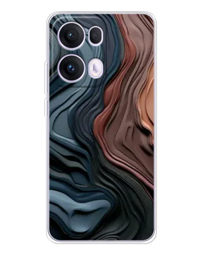 Чехол для OPPO Reno 13 Pro 5G с картинкой «Цветные волны каньона»