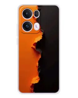 Чехол для OPPO Reno 13 Pro 5G с картинкой «Оранжевый разлом»