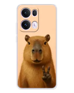 Чехол для OPPO Reno 13 Pro 5G с картинкой «Капибара виктория» Чехол для OPPO Reno 13 Pro 5G с картинкой «Капибара виктория»