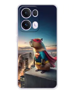 Чехол для OPPO Reno 13 Pro 5G с картинкой «Капи-мен супергерой» Чехол для OPPO Reno 13 Pro 5G с картинкой «Капи-мен супергерой»
