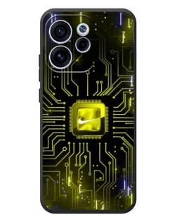 Чехол для OPPO Reno 15 F с картинкой «Nike — золотая искра»