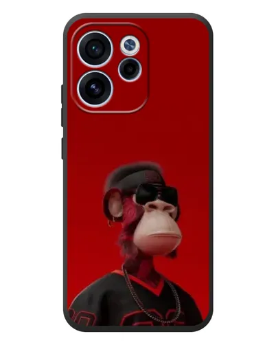 Чехол для OPPO Reno 15 F с картинкой «Bored Ape в красном» Чехол для OPPO Reno 15 F с картинкой «Bored Ape в красном»
